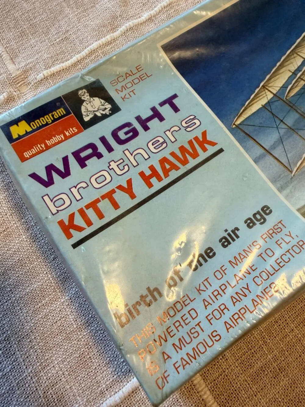 Vintage Toy Wright Brothers Kitty Hawk Monogram 1-50 Plastic Model Kit